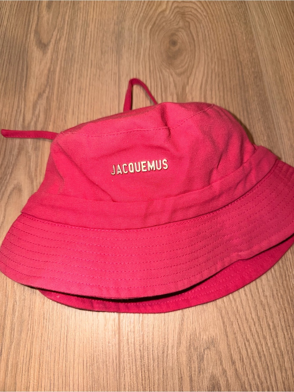 Jacquemus Hot Pink Bucket Hat with Logo